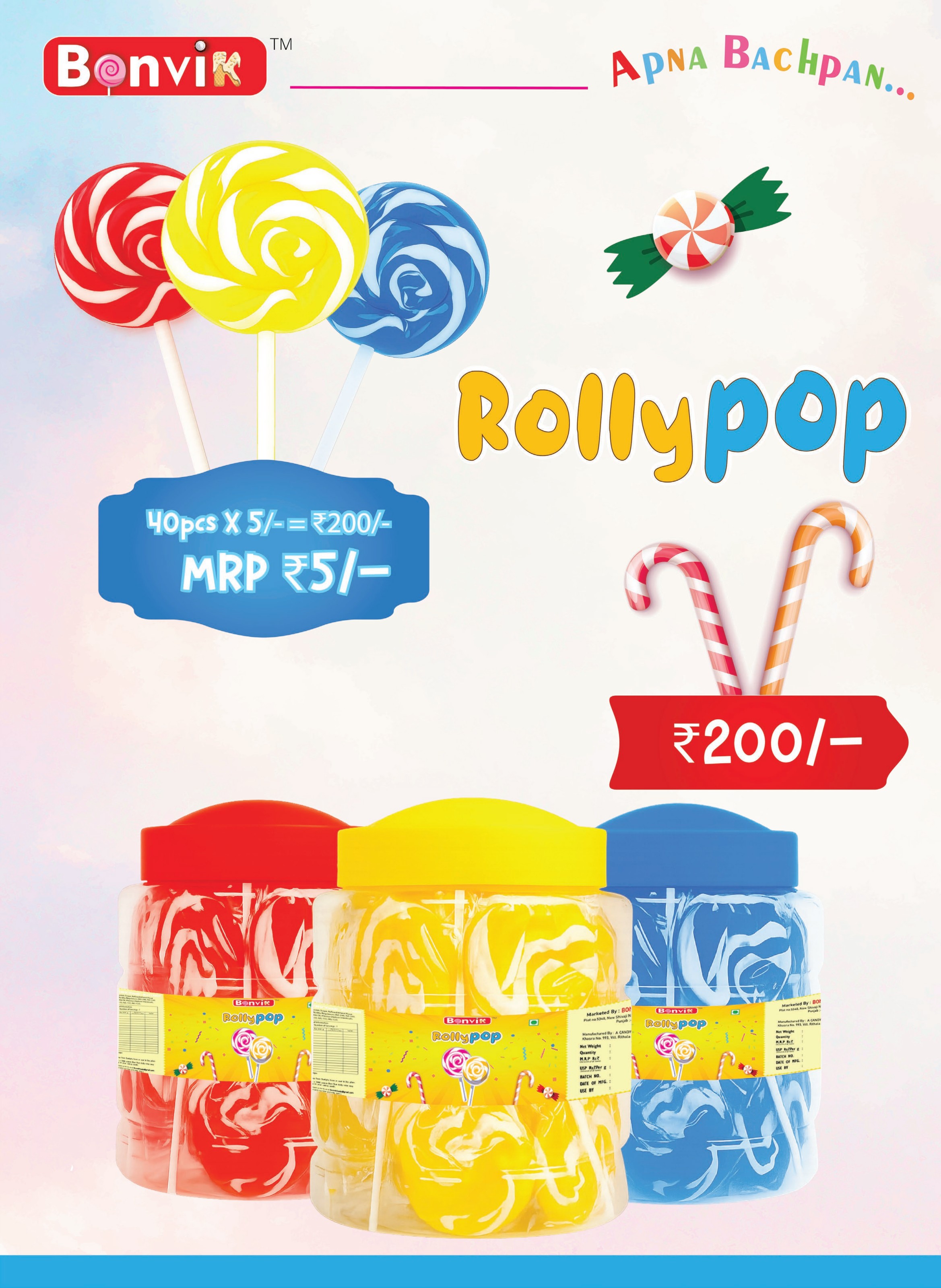 Bonvik Rollypop pack
