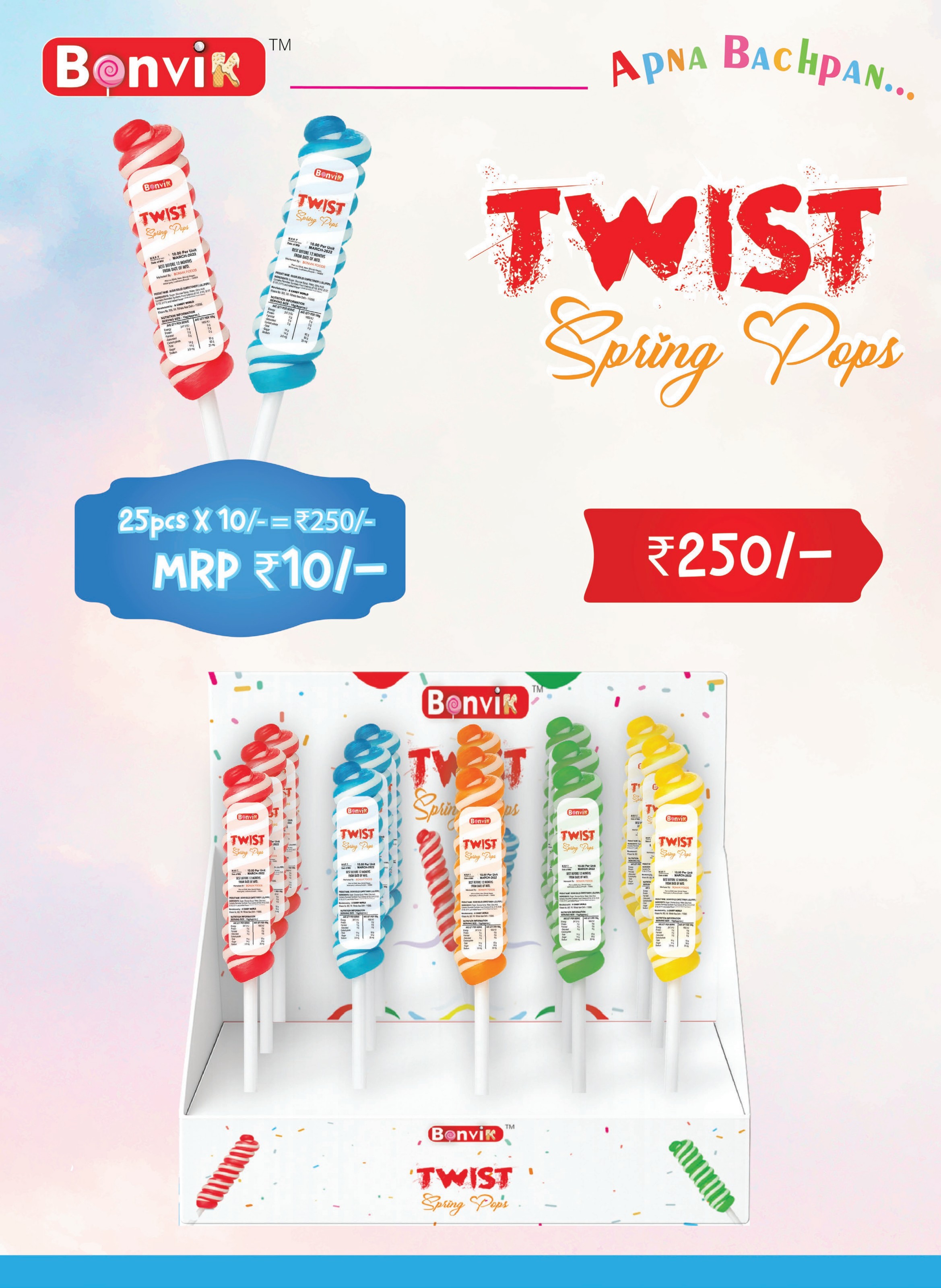 Bonvik Twist Spring Pops pack
